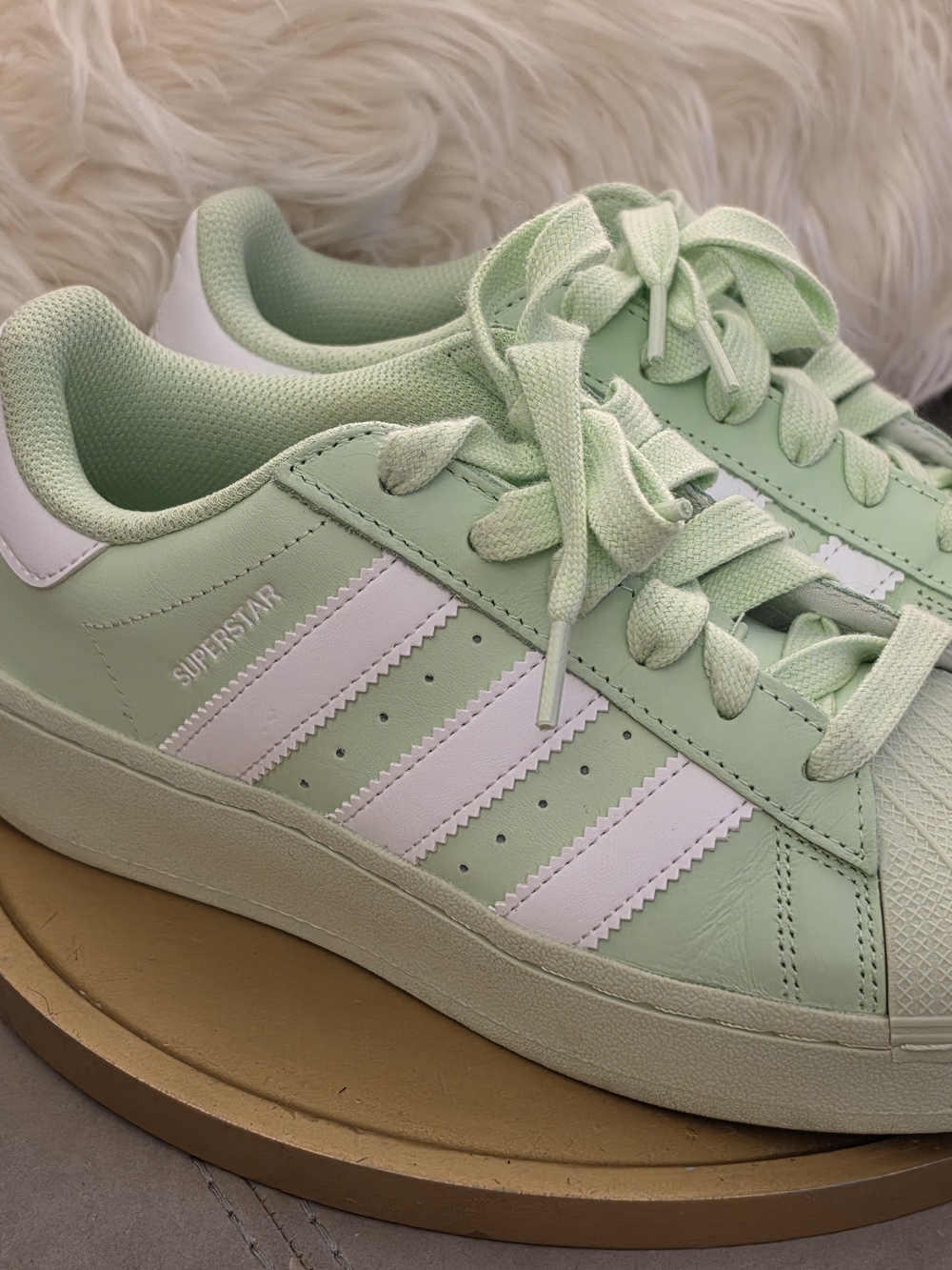 Adidas Superstar Sneakers in Mint Green & White - Picture 3 of 9